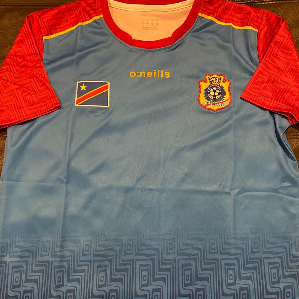 ONeill's brand Dem Repub of CONGO National Team Soccer JERSEY Men's M,L,XL,2XL